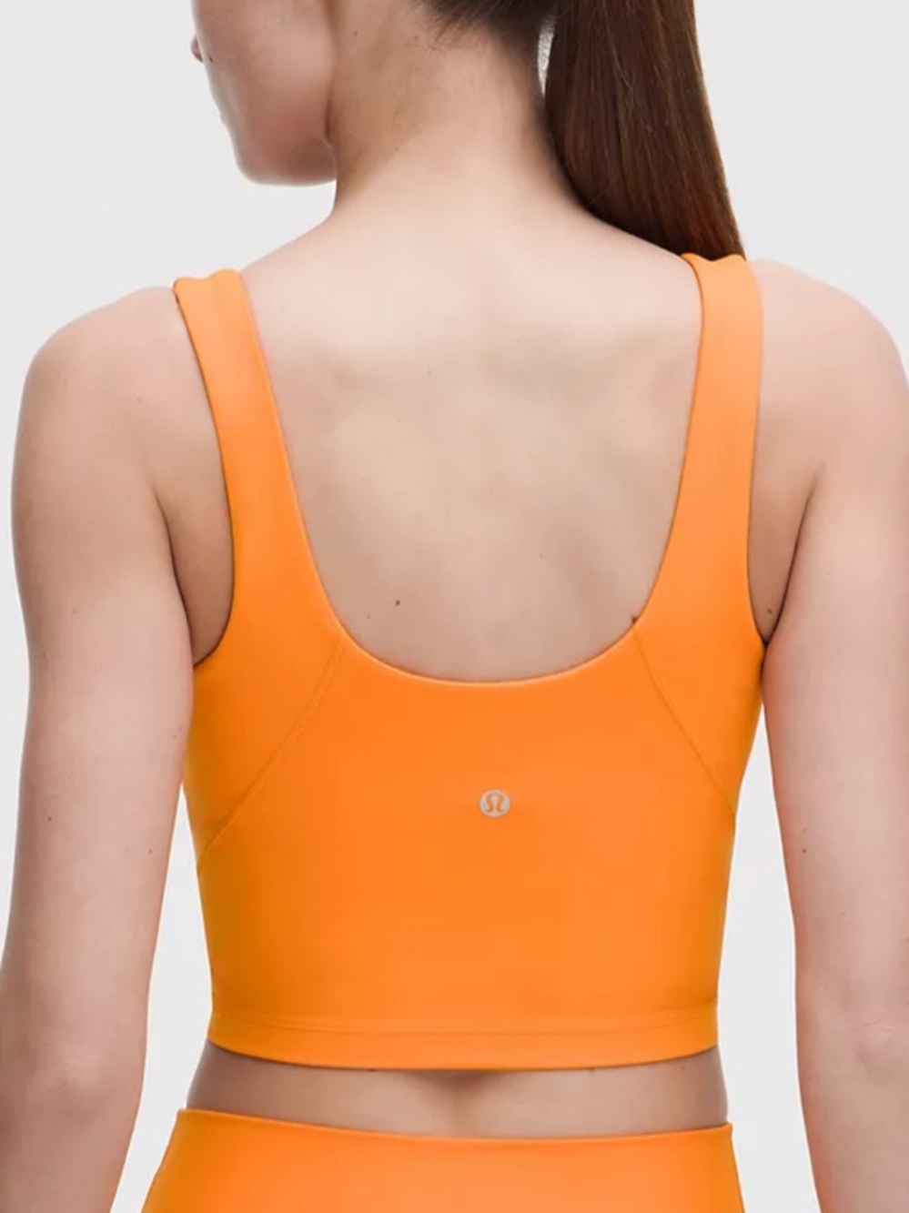 lululemon athletica Orange Cropped V-Neck Tank 34779